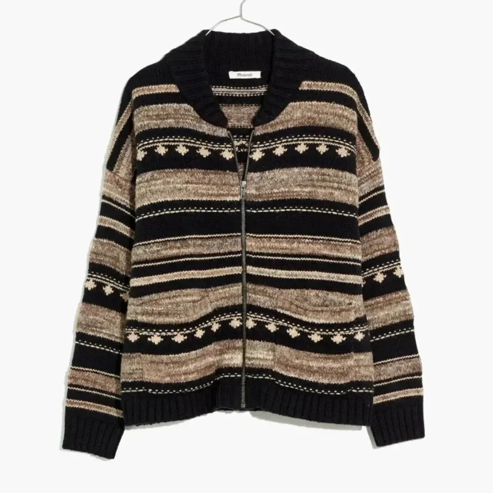 NWT Madewell Benshire Bomber Sweater Jacket size Small - Picture 2 of 11